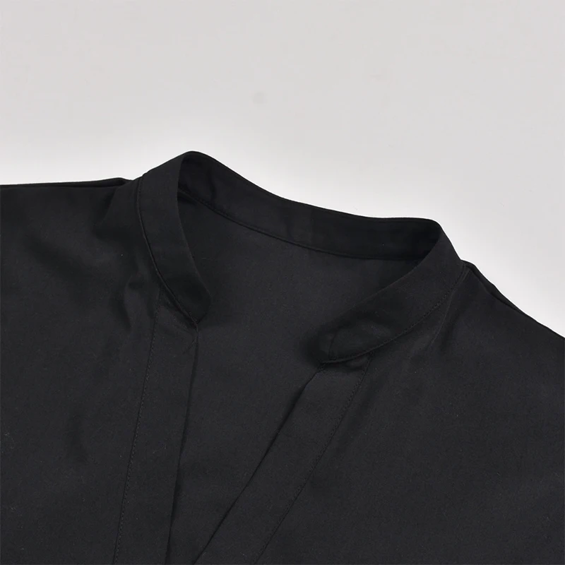 

Women Sexy V Neck Short Sleeve Mini Dress 2021 Spring Summer Casual Solid Black Draped Loose Boho Beach Dress Vestidos Mujers