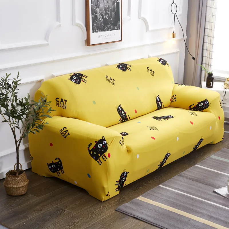 1/2/3/4 Seater Sofa Covers for Living Room Flower Slipcover Furniture Protector Stretch Elastic Three-seat | Дом и сад