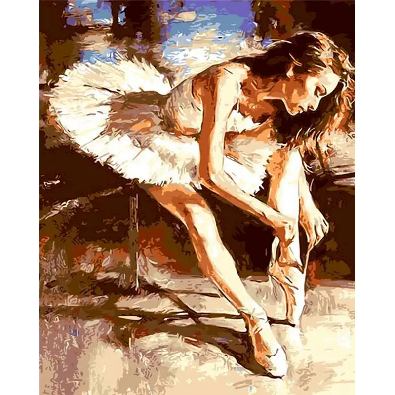 

Gatyztory 60x75cm Oil Painting By Numbers For Adults Ballet Dancer Drawing On Canvas HandPainted Art Gift DIY Picture Figure Kit