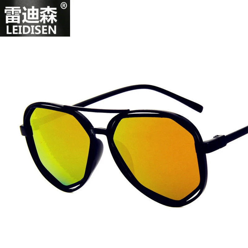 LEIDISEN Young Fashion style Pilot Овальные Солнцезащитные очки уникальные с обертыванием