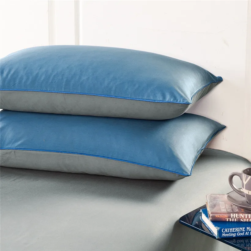 

Blue Grey 100%Cotton Duvet Cover Twin Queen/King Size Bedding sets Bed sheet Fitted sheet Kids Adults Bedding set linge de lit