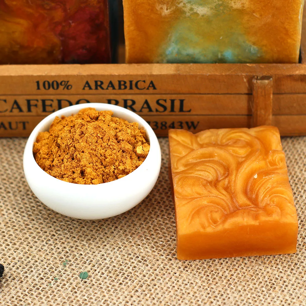 

Professional Soap Dye Golden Mica Powder Yellow Gold Color Pigment For Handmade Soap Making Dying DIY Tools