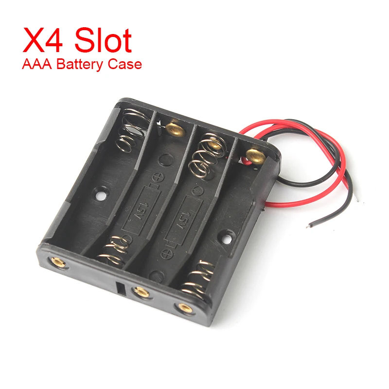 New 1x 2x 3x 4x AAA Battery Box Case Holder With Wire Leads Side By Connecting Solder For 1-4pcs Batteries |