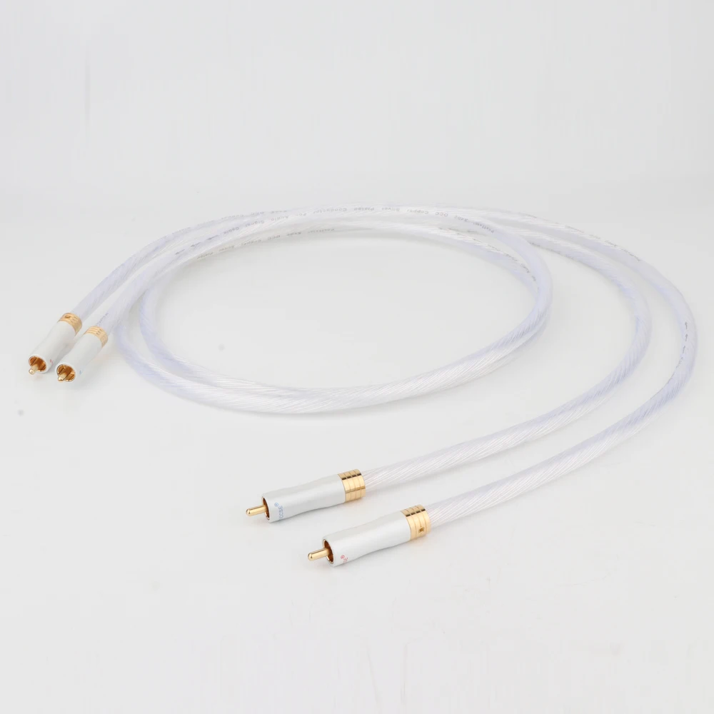 

Посеребренный кабель OCC X402 5N, аналоговый кабель RCA-RCA, аудиокабель, посеребренный штекер RCA