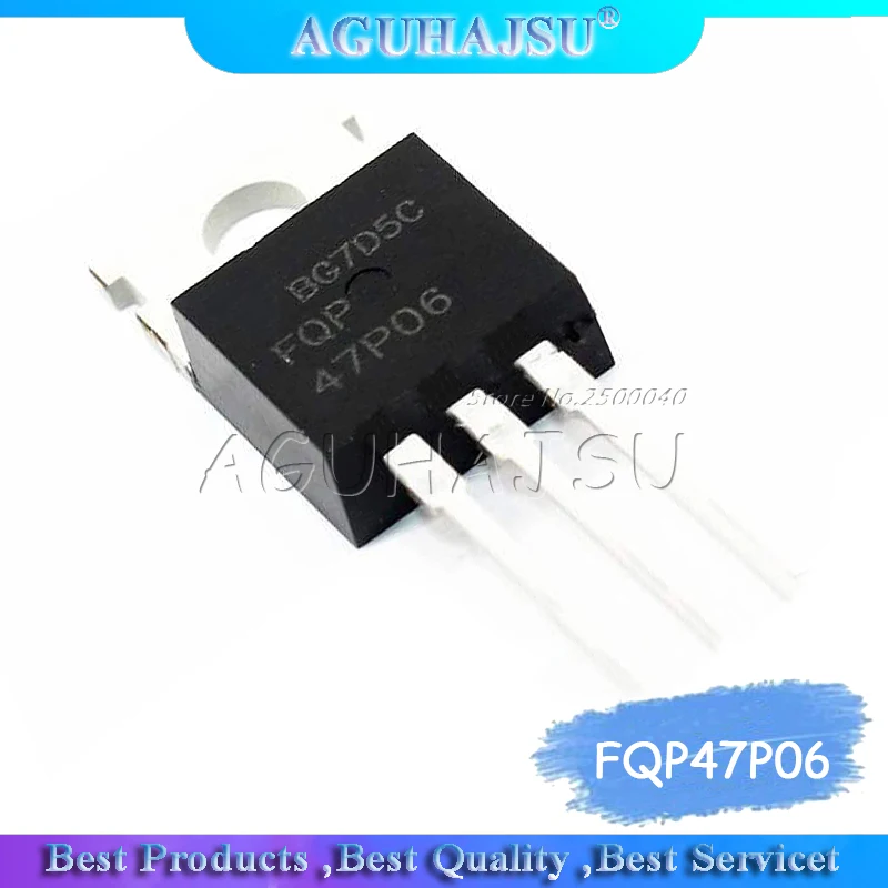 10 шт./лот FQP47P06 TO 220 47P06 60V P Channel MOSFET|integrated circuit|circuitcircuit integre |