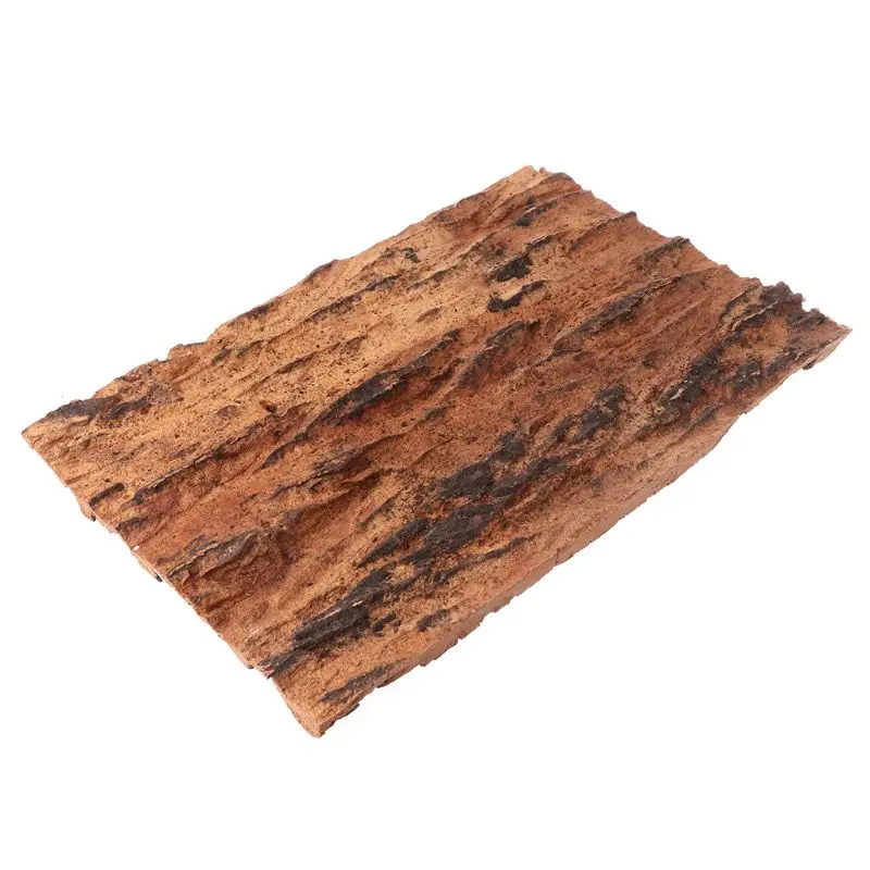 Reptile Breeding Box Pet Spider Hiding Climbing Reptiles& Amphibians Habitat Decor Supplies C42 30x20cm Champagne Cork Bark