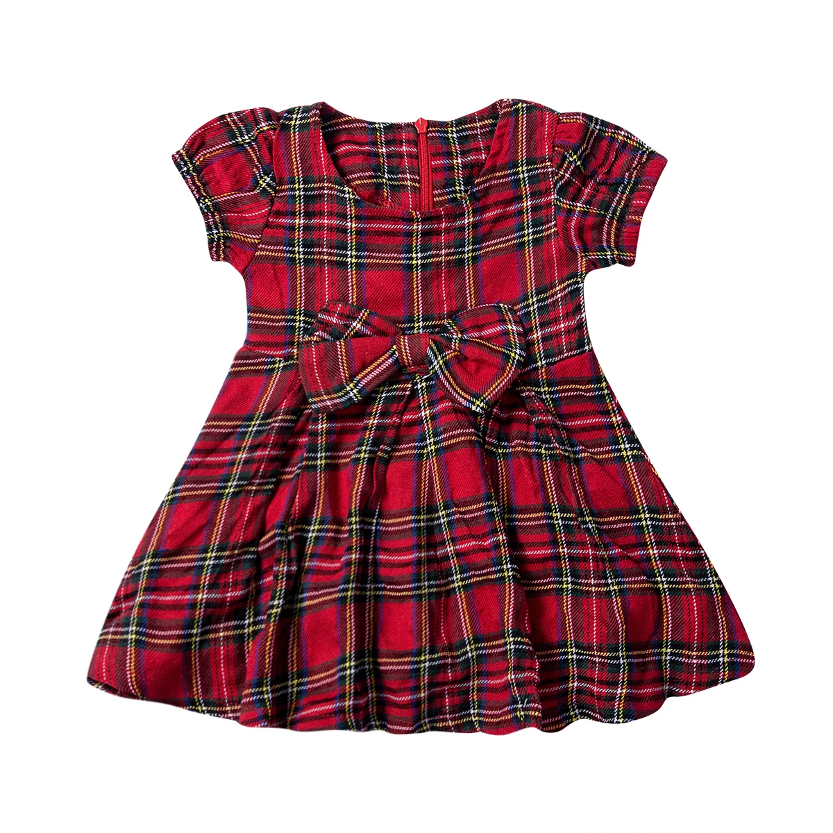 Платье принцессы для новорожденных девочек вечерние платья красные клетчатые
