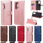 Кожаный чехол-книжка на молнии для OPPO Reno 6 Pro Plus