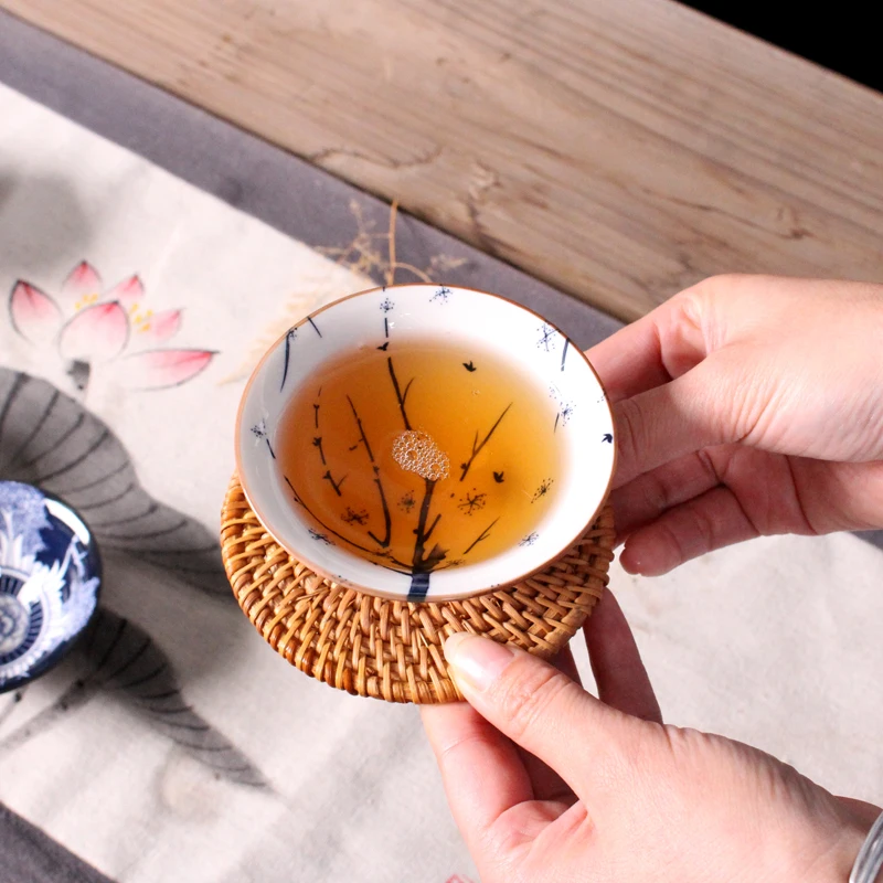 Керамический чайный набор кунг фу маленькая чайная чашка в японском стиле одна