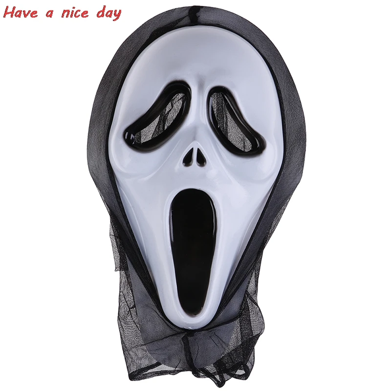 

Halloween Ghost Face Mask Horror Screaming Grimace Mask for Adult Scary Cosplay Prop Carnival Masker Fancy Party Decor