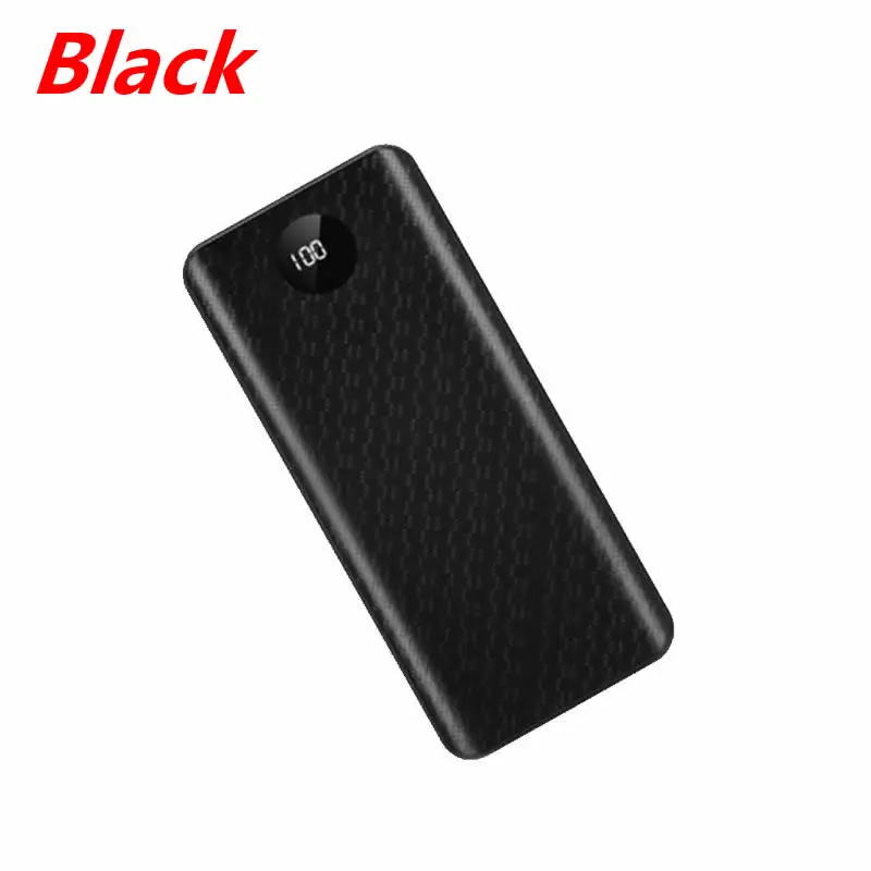 Black DIY QC 3.0 Power Bank Case Quick Charge 3.0 External Battery 18650 Fast Charger Box Shell Kit Accessories - Color: Black