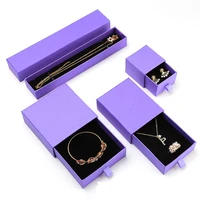 purple drawer jewelry box necklace earrings gift packaging carton jewelry box jewelry organizer display wedding jewelry box