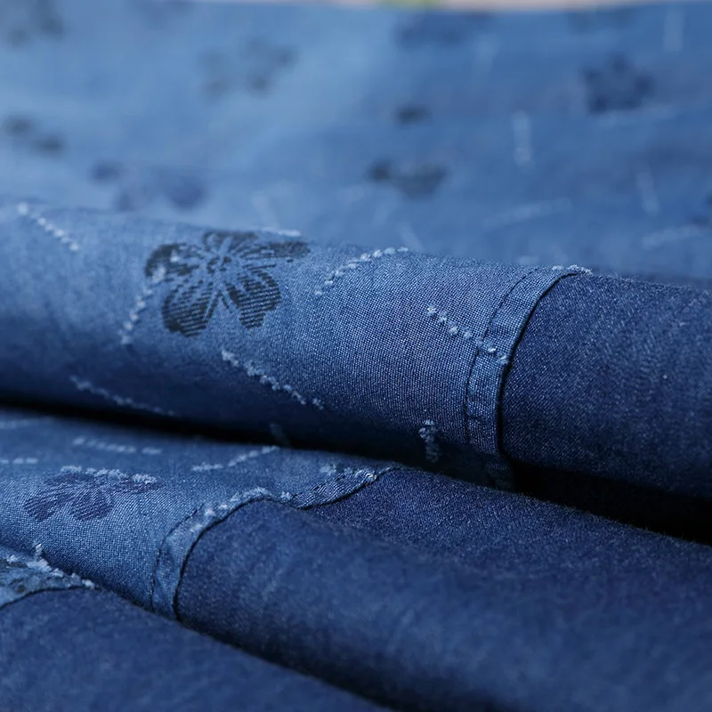 

TIYIHAILEY Free Shipping Long Maxi A-line Skirt Women Elastic Waist Spring And Summer Denim Jeans Patchwork Flower Vintage Skirt