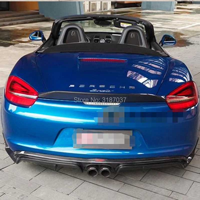 Для заднего крыла багажника Boxster Cayman 981 14 16 дюймов из углеродного волокна|Спойлеры