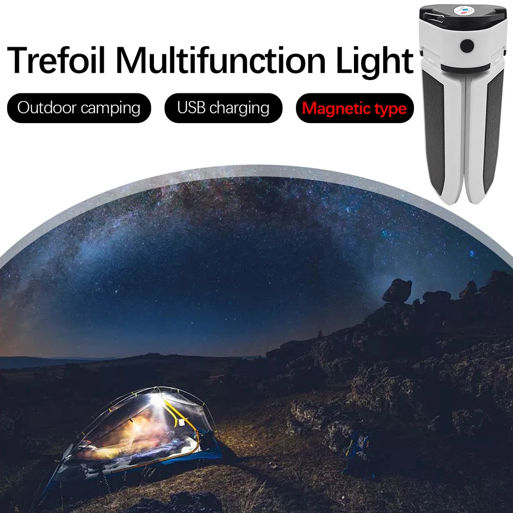 

Camping Lantern led Solar Light 3 Leaf Folded Camping Light Rechargeable Modes Portable Lamp Waterproof Indoor Outdoor Lighting
