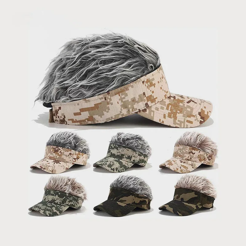 Лето 2021 искусственные волосы для женщин и мужчин Забавный парик камуфляжная