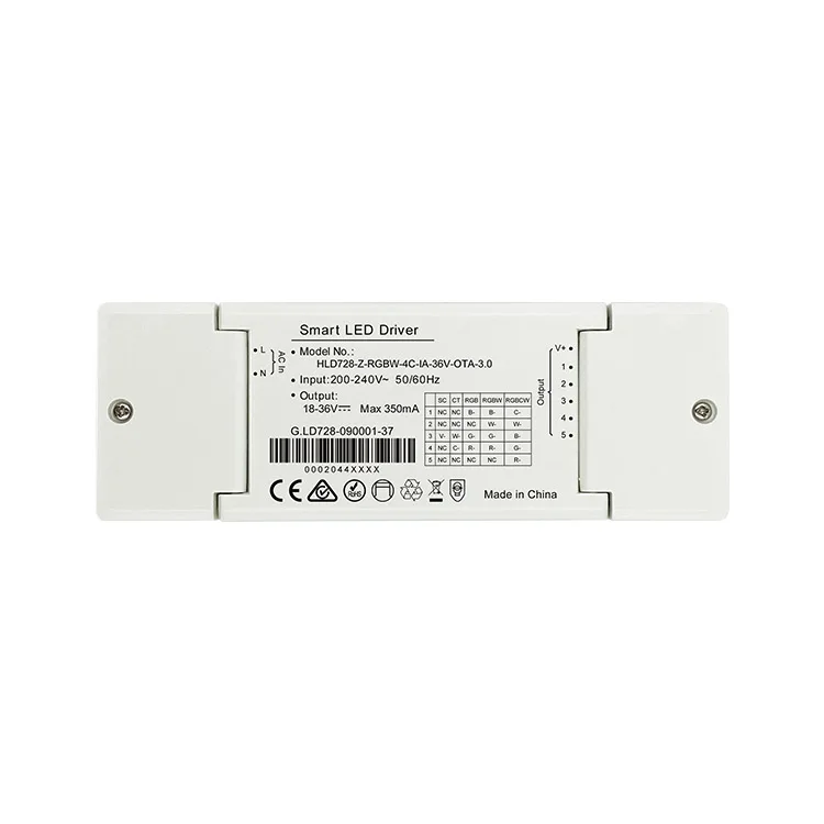 

ZigBee RGB/RGBW/RGBCW Intelligent Dimming and Color Matching Power Supply Compatible with HUE Small or Green Meter HLD728