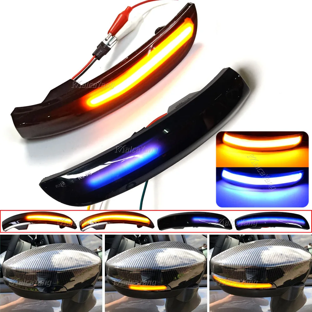 

LED Dynamic Side Wing Rearview Mirror Indicator Sequential Blinker Lamp For Ford Kuga Escape EcoSport 2013-2018 C-Max Focus MK3