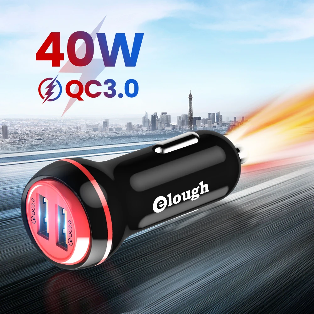 elough 40w pd usb car charger type c quick charge 3 0 qc3 0 pd car fast charging for iphone samsung huawei usb charger for cars free global shipping