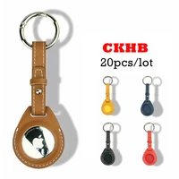 20pcslot ckhb pf5 shockproof protective case for apple airtag leather hangable key ring luggage tag bag charm loop
