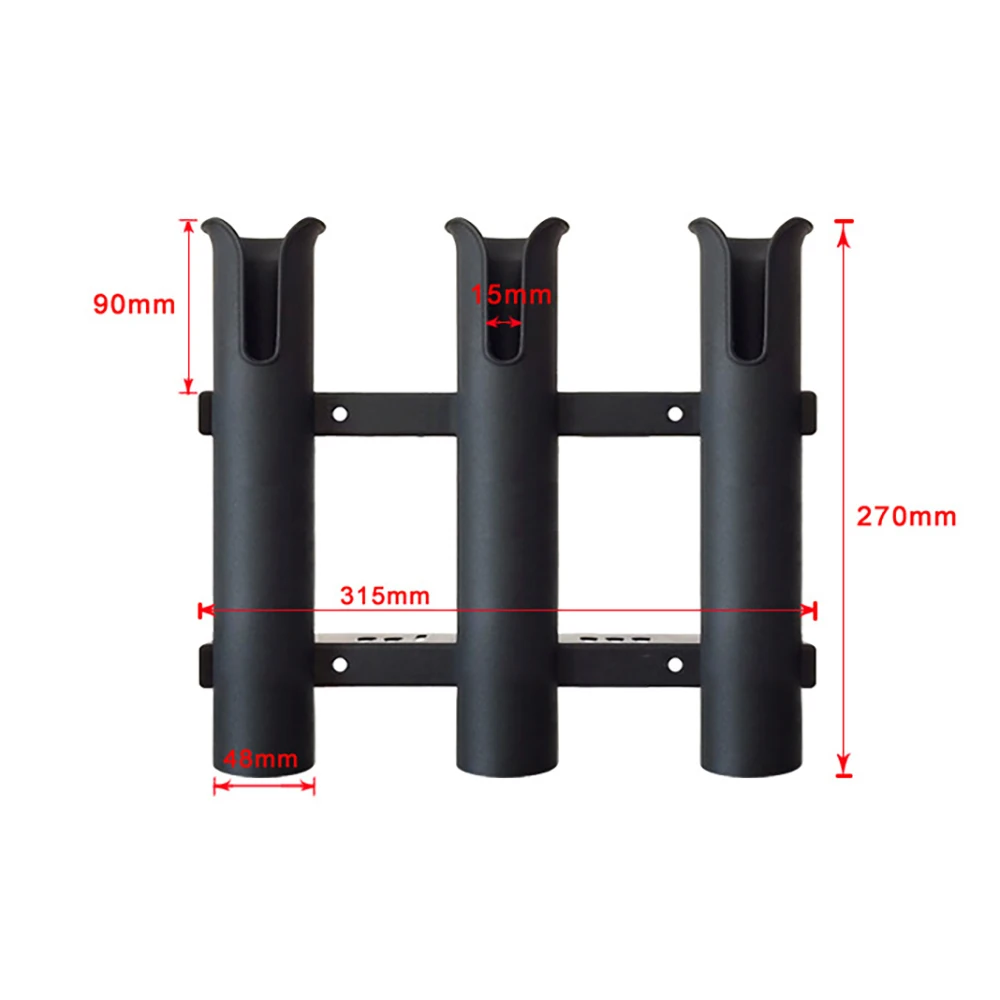 

Outdoor Fishing 3 Tube Rod Pole Launcher Vertical Fishing Rod Storage Holder Mount Compression Resistance Bracket Rack Fish Tool