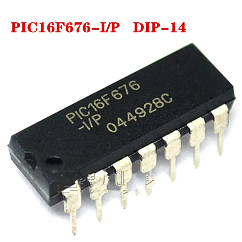 1pcs/lot PIC16F676-I/P PIC16F676 DIP-14 | Электронные компоненты и принадлежности