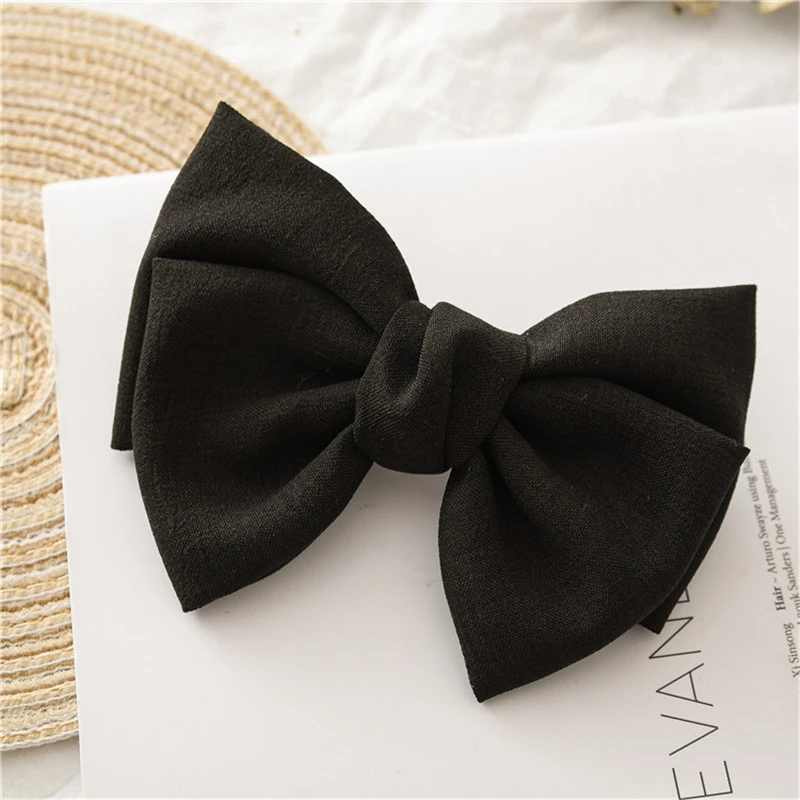 

Korean Fabric Knot Bow Hairclip Sweet Hair Pins Grip For Women Girl Simple Solid Color Spring Hair Barrette Accessories Headwear