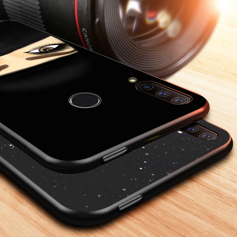 

Black Soft TPU Cover Muslim Women Eyes for Honor 9X 9 Lite 8S 8C 8X 8A 8 2019 2020 7A 7S 7C Pro Phone Case