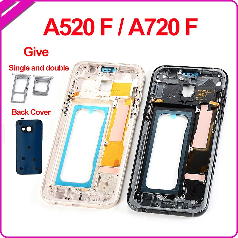 Средняя рамка для Samsung A3 A5 A7 2017 A520 A520F A720 A720F A320 A320F версия средняя Корпус с задней