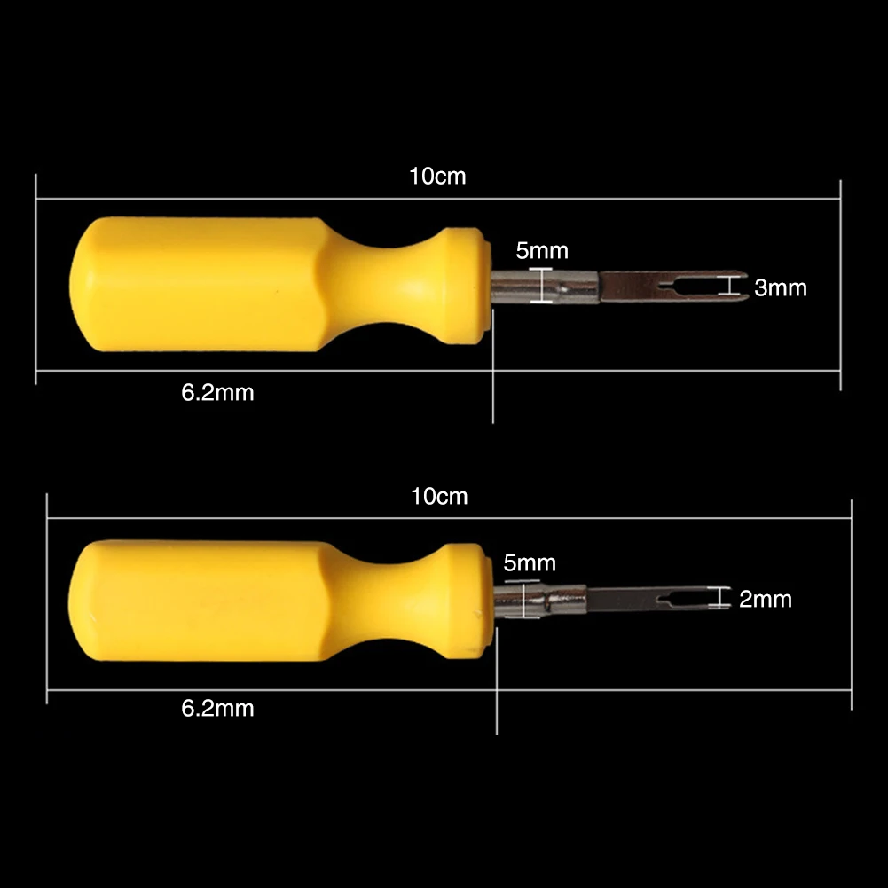 

2pcs 2mm 3mm Car Repair Electrical Release Puller Pin Extractor Terminal Removal Tool Crimp Stainless Steel Professional Kit
