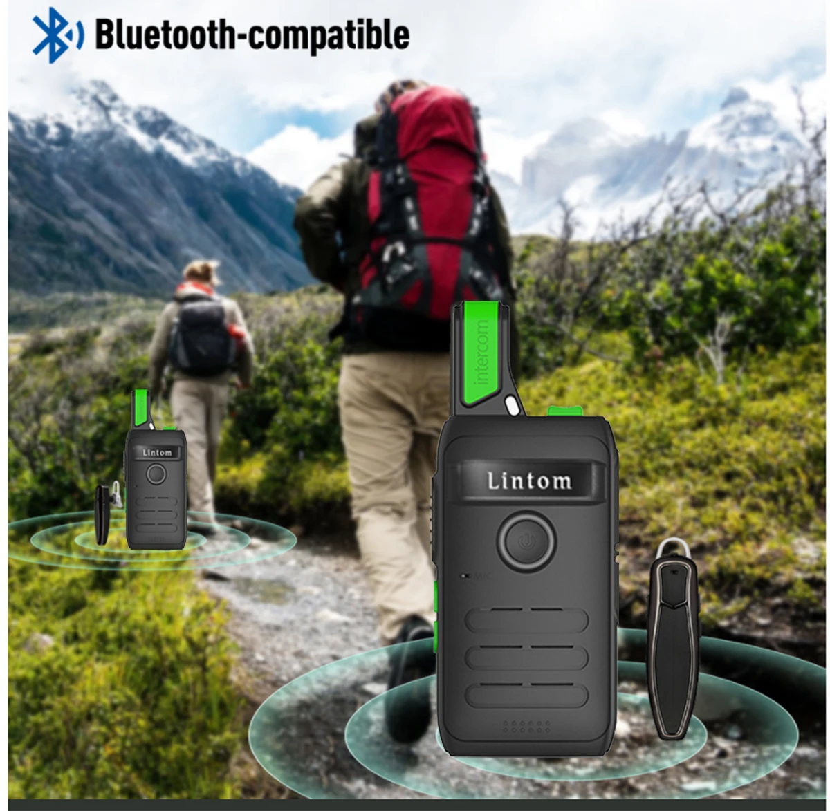 

2 шт., перезаряжаемые двусторонние радиостанции с наушниками, рация, литий-ионная батарея и зарядное устройство в комплекте