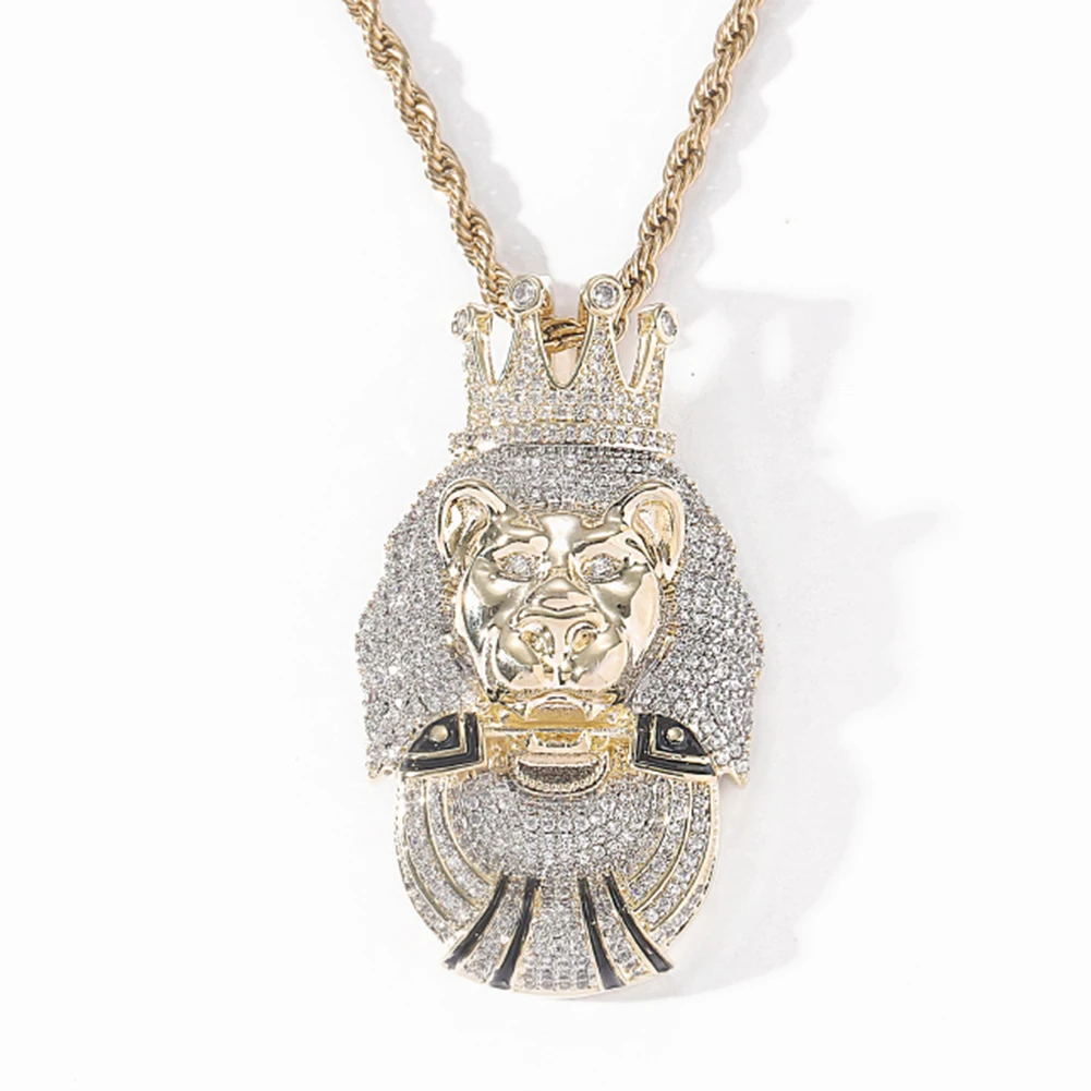 

Fashion Animal Shape Hip Hop Micro Bling Bling Iced out Brass Pendant with CZ Women Necklace Jewelry CN407