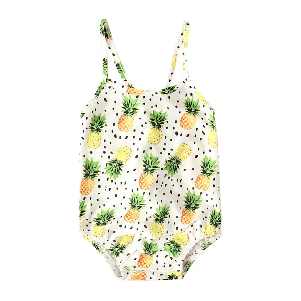 Слитный купальник для маленьких девочек Модный купальный костюм с оборками в