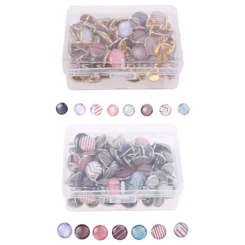 

120pcs 10mm Pushpins Colorful Thumbtack for Photos Bulletin Board Wall Maps School Office Decorative 40JB