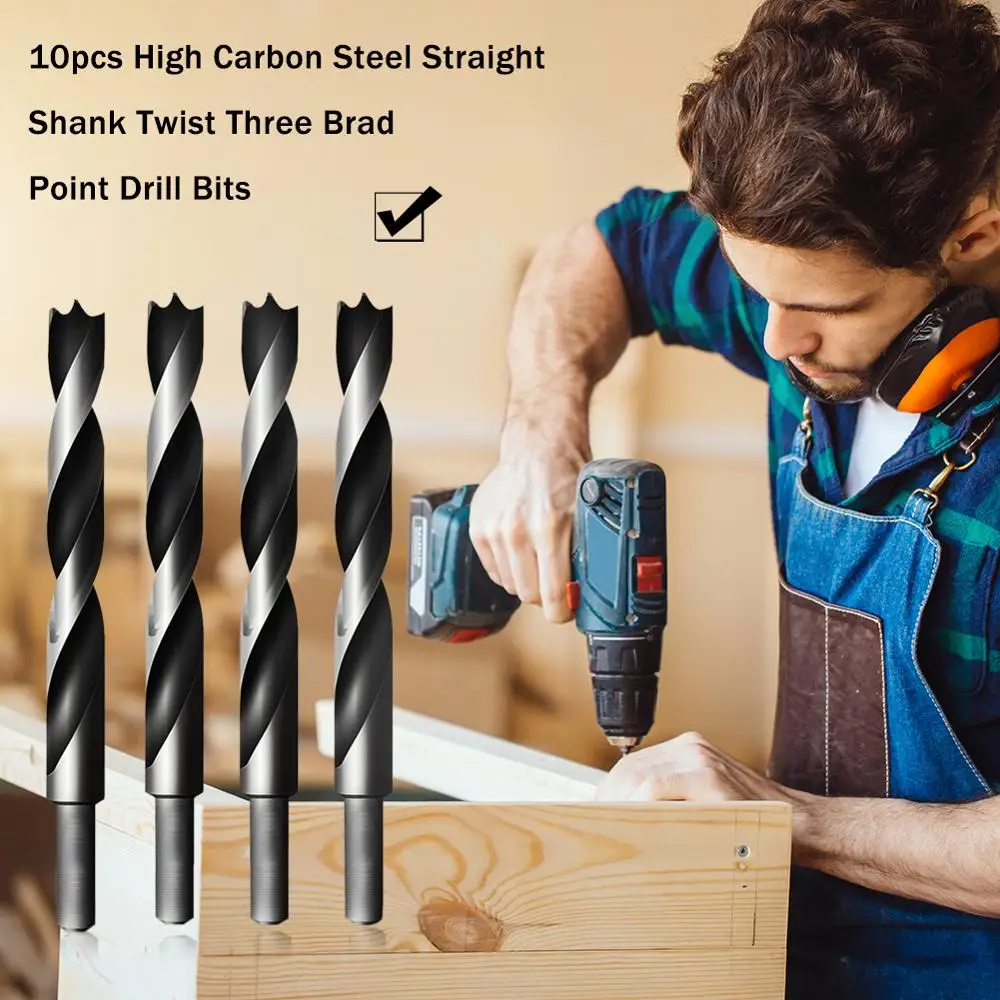 Шестигранный хвостовик Трехточечное сверло для деревообработки перфорирующая