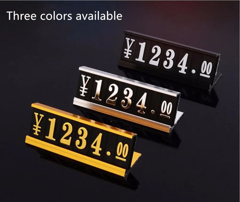 20pcs price stand aluminum alloy price display combination commodity price brand mobile phone digital camera price display cube