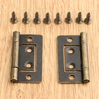2pcs furniture hinges cabinet drawer door butt hinge antique decorative hinges for jewelry wooden box with screws 38x20mm