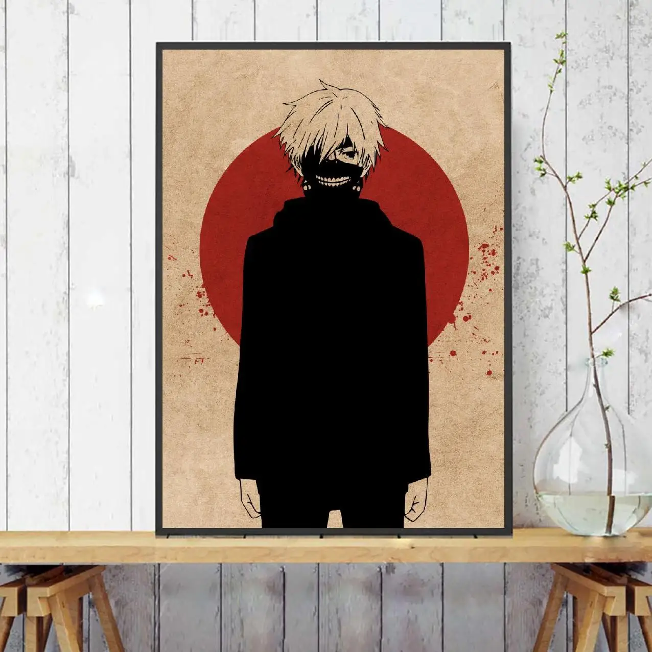 Kaneki ken Токийский Гуль Холст Аниме Художественная печать настенный постер
