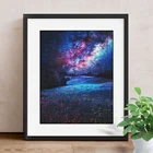 Полная квадратнаякруглая мозаика сделай сам, украшение звездного неба, алмазная вышивка, алмазная живопись, пейзаж, вышивка крестиком