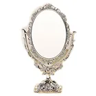 Нордическое пластиковое винтажное декоративное зеркало, маленькое круглое зеркало для макияжа, для спальни, настольное, стеклянное зеркало, инструмент для декора