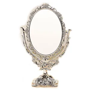 Нордическое пластиковое винтажное декоративное зеркало, маленькое круглое зеркало для макияжа, для спальни, настольное, стеклянное зеркало, инструмент для декора