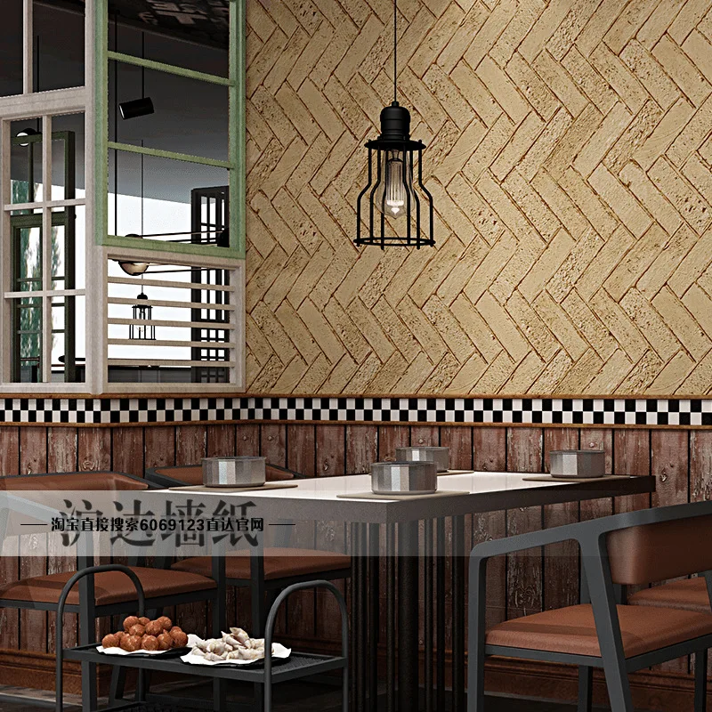 

White brick pattern wallpaper 3d retro nostalgic imitation gray cement background Nordic style wallpaper