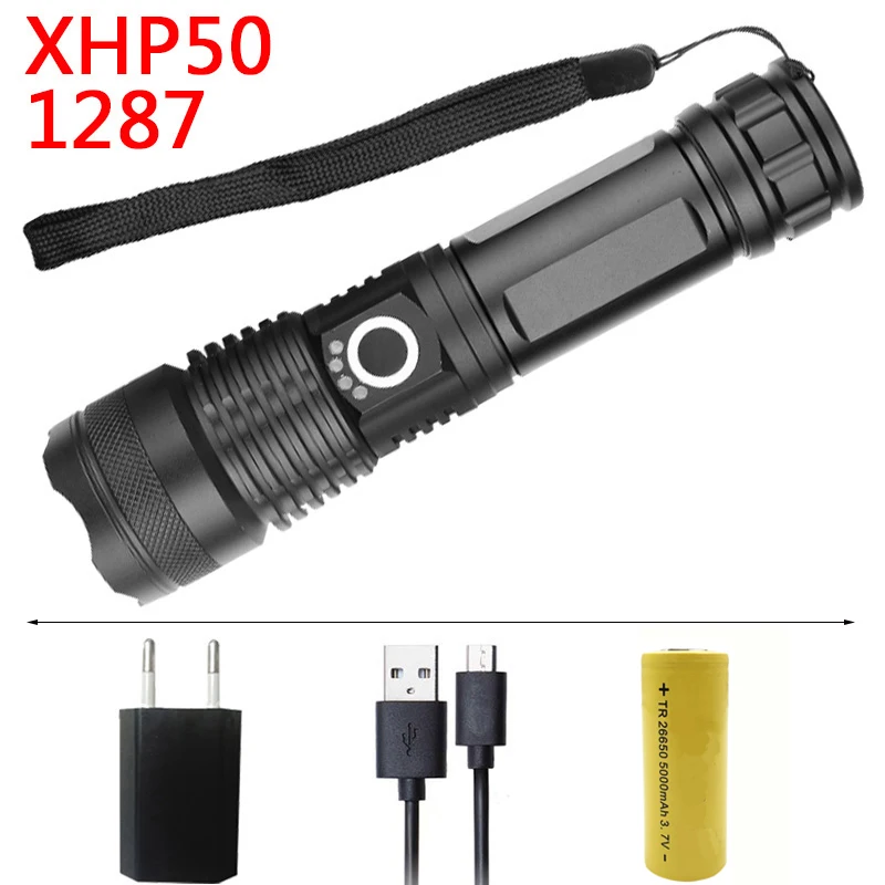 Option C Litwod 5 режимов LEDflash светильник CREE XHP50 мощный фонарь светильник с перезаряжаемой батареей 18650 26650 фонарь для кемпинга - Испускаемый цвет: Option C