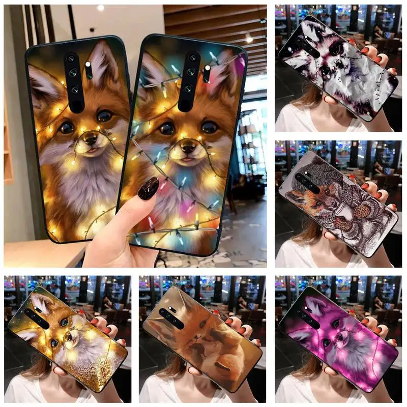 Аниме лиса Забавный foxs милый чехол для телефона Redmi 9A 8A 7 6 6A Note 9 8 8T Pro Max K20 K30