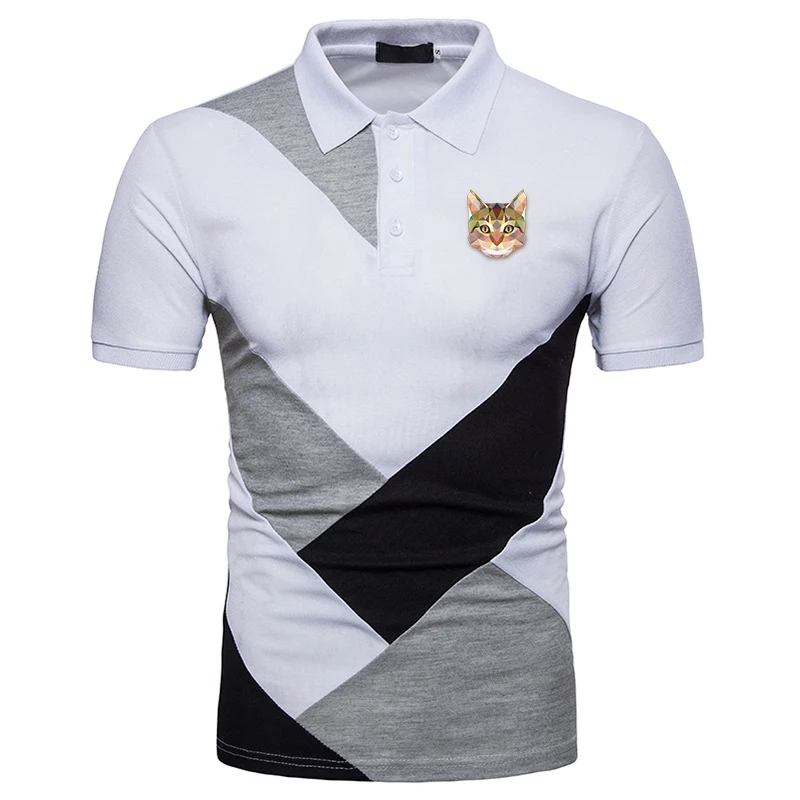 Dingshite весенне-летняя модная Новая цветная рубашка-поло для мужчин креативные