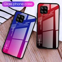 shockproof case for samsung galaxy a51 s20 fe s21 s22 ultra s20 plus a21s a42 5g a71 a41 a21 gradient tempered glass case coque
