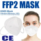 5-Слои фильтр FFP2 KN95 лицевая маска CE Mascarillas взрослых ffp2mask маске fpp2 маска ffpp2 NK95 защитный Masken респиратор