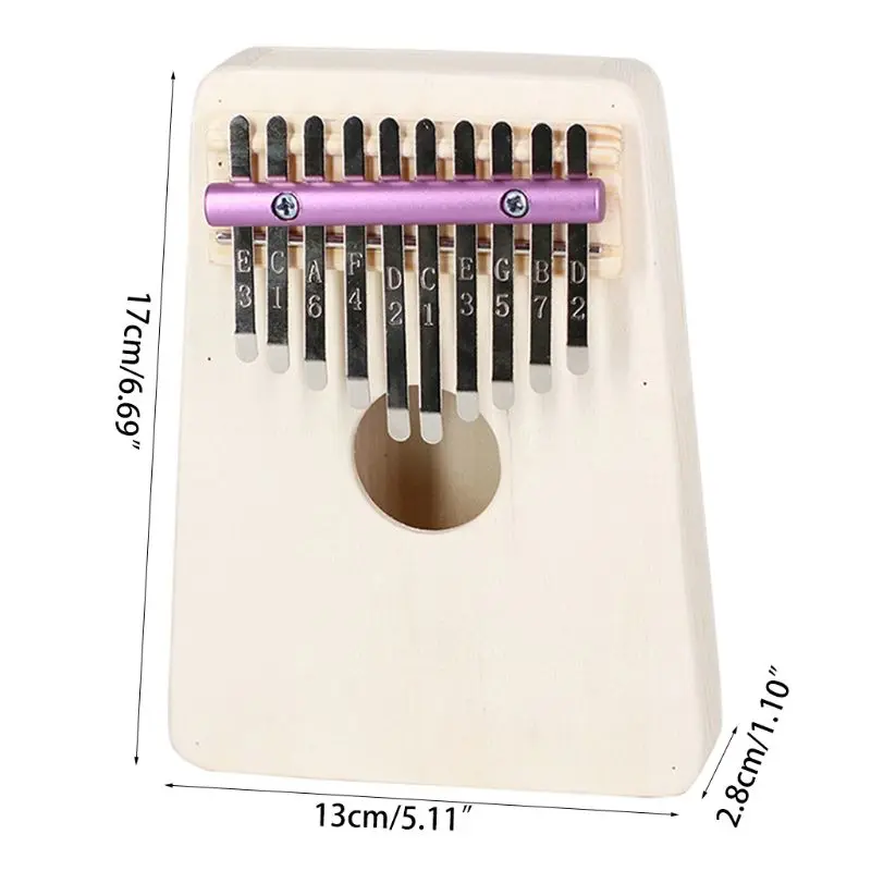 

DIY Kalimba Thumb Piano 10 Keys,Portable Finger Piano Assembly Wood Finger Piano