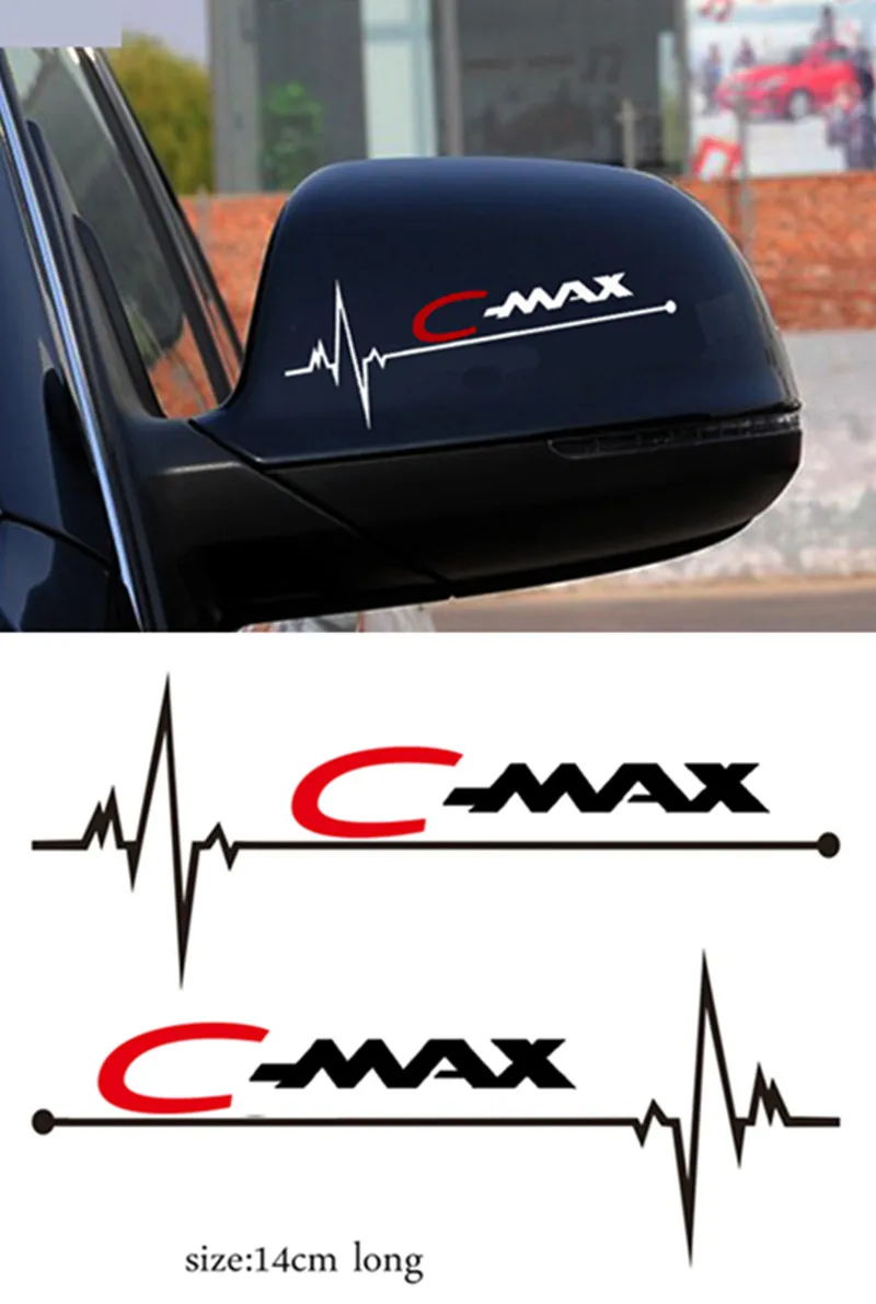

Car Carbon Fiber decal c-largest, logo rear view mirror decal suitable for Ford auto parts decal