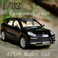 132 new cayenne turbo suv alloy car model die cast toy with sound and light pull back childrens toy collectibles free shipping